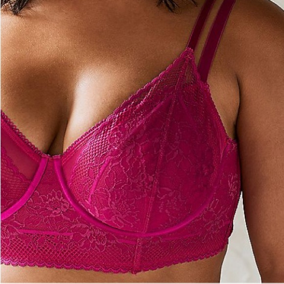 Torrid Fuchsia Underwire Bralette, Size 1X - Picture 3 of 5
